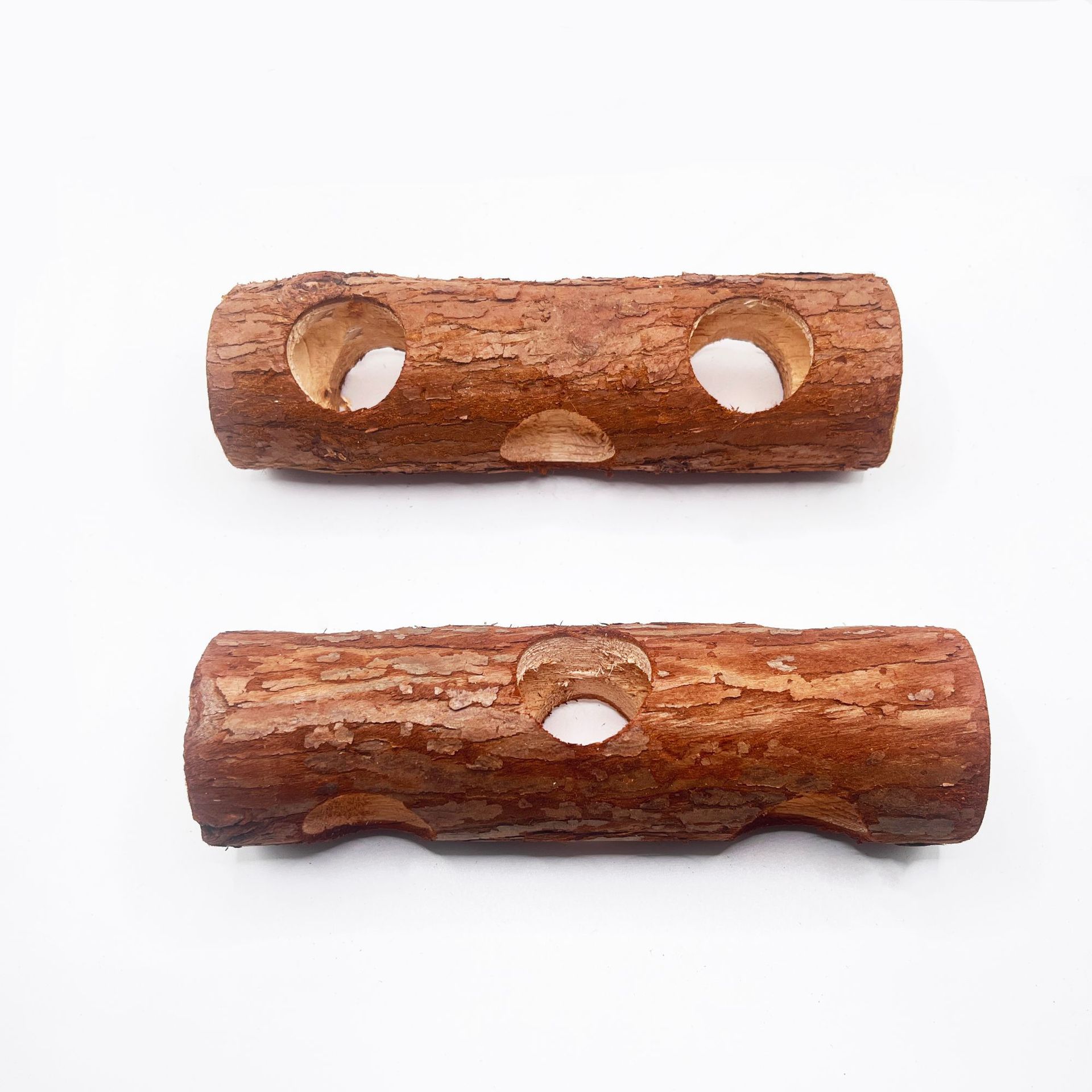 Pequeño juguete para mascotas hámster canal de madera maciza tubo de árbol túnel de escape de agujero de árbol Oso de Oro pájaro de escape juguete de entrenamiento