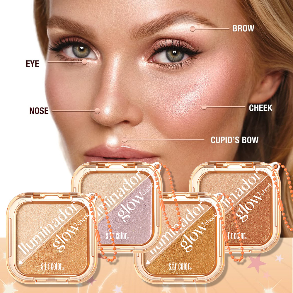 s.f.r color transfronterizo para el maquillaje mayorista facial estereoscópico natural brillante contorno de acabado de resaltos bicolor
