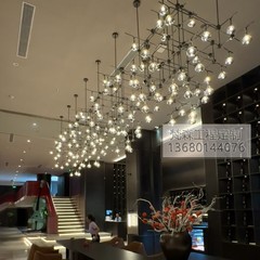 ホテルロビー非標準照明器具販売サンドテーブル棚シャンデリア特殊形状非標準照明ライトキューブ星空シャンデリア