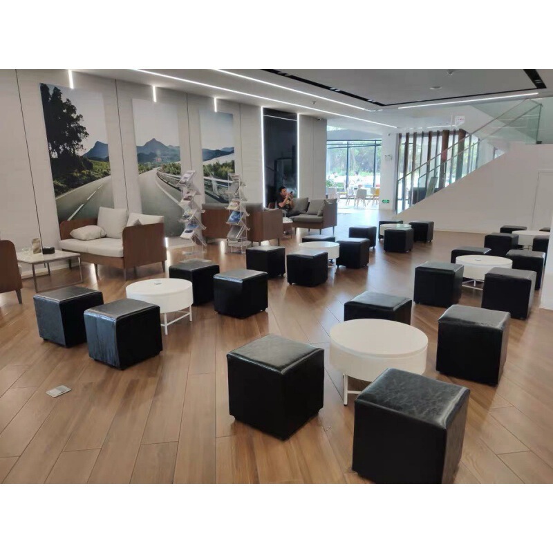 会展白色黑色方凳吐司面包凳软包小皮凳换鞋凳婚庆活动用可批量定|undefined