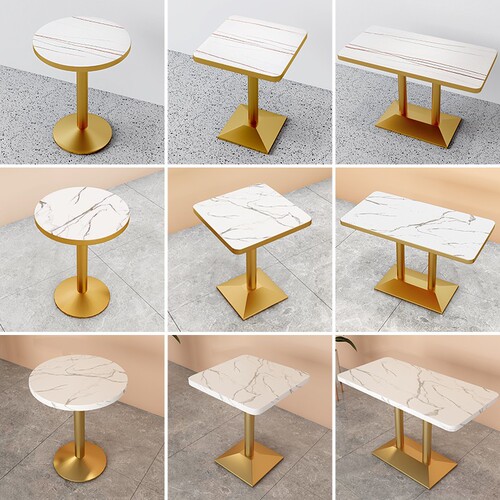 Fast food counter set combination restaurant dining snack catering commercial tables milk tea shop coffee shop small round square tables