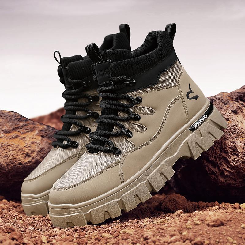 Oxford tela anti-escaldado zapatos de soldadura para hombre estilo británico retro botas de herramientas casuales negras anti-sucio soldador zapatos de protección laboral para hombre