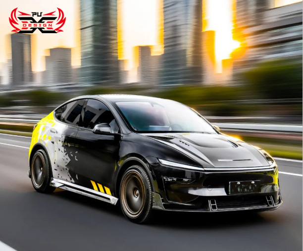 Suitable for Tesla Model Y modified CMS new version front lip, front bumper, front spoiler, carbon fiber spoiler