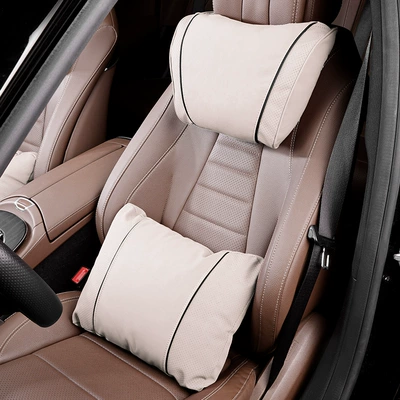 Headrest, Factory Direct Sales Car Headrest - type-k-off-white-1-headrest-1-lumbar-support