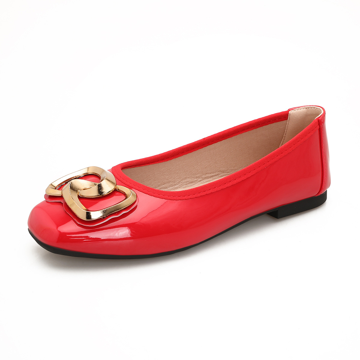 Cross-border Women's Ballet Flats 2026 New Model, Shallow Soft-soled Flat Square-toed Versatile Large-size Loafers_vogvips.com
