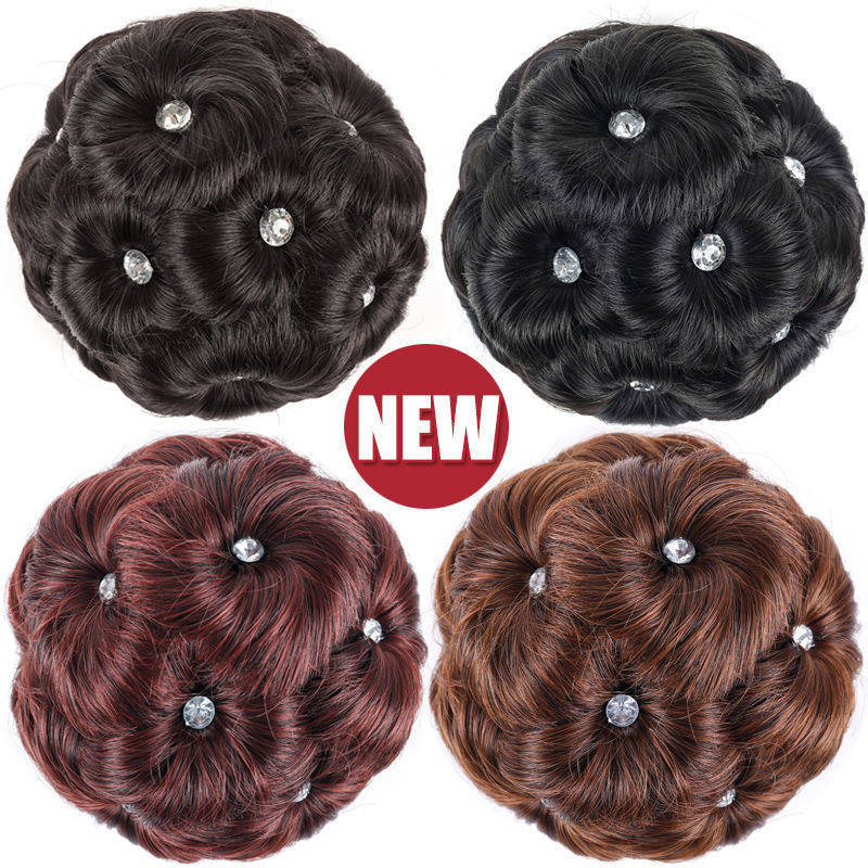 Peluca de pelo bolsa de pan cabeza flor brote accesorios para el cabello agarre nueve flor bola cabeza pelo rizador de pelo rizado bolsa de cinco colores anillo de pelo