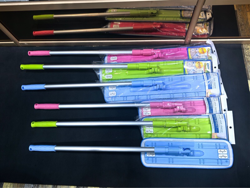 Korean Imported Toranto Rotating Telescopic Aluminum Rod Flat Mop for Tile Floors