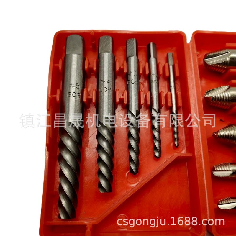 批发10pcHSS断头螺丝螺钉取出器多规格取断'滑丝牙神器红盒套盒装|undefined