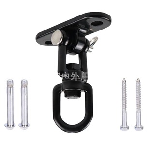 Stainless Steel Black 2 Hole Front and Back Swing Sandbag Swing Hook 2 Hole Yoga Hammock Fixed Plate Hook