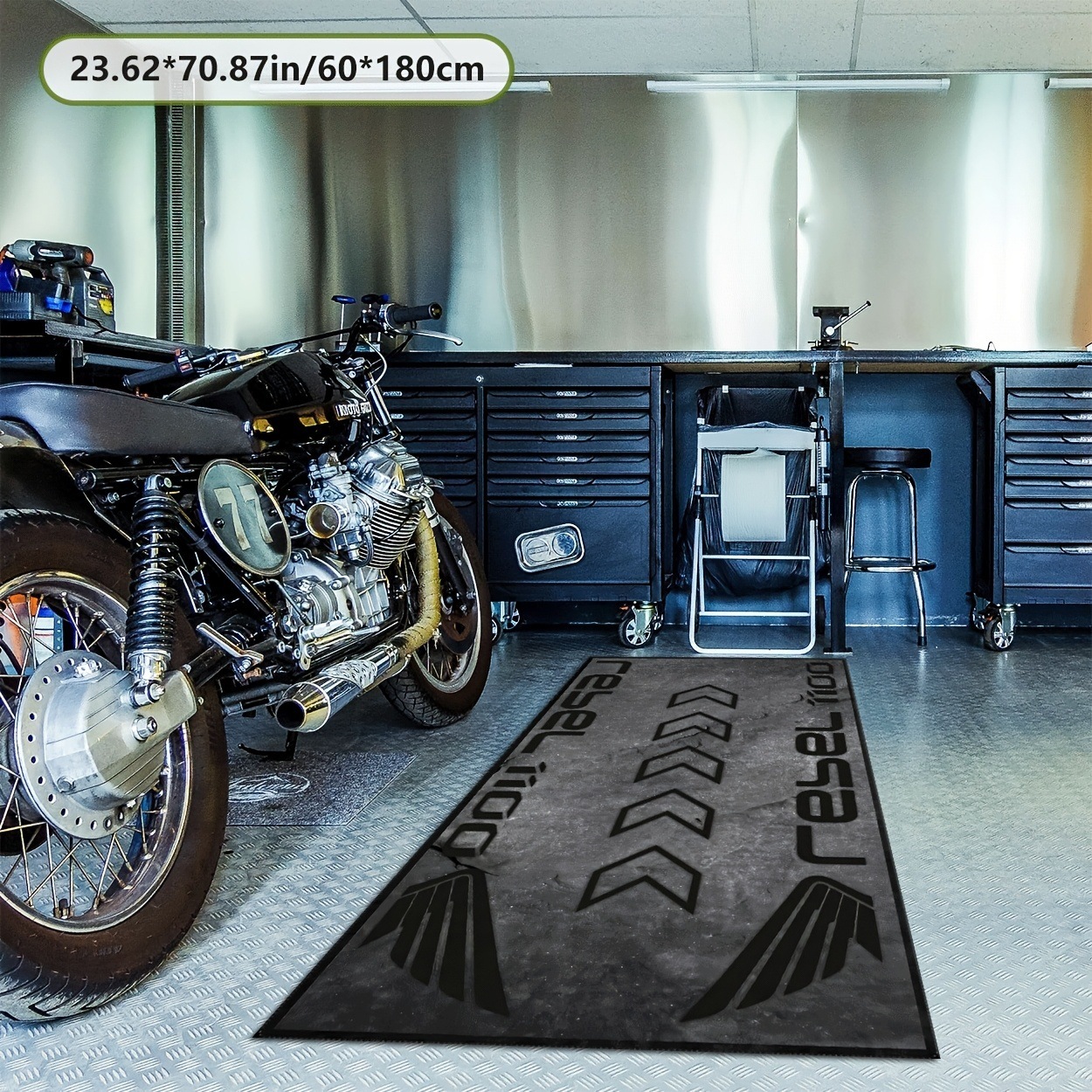 Motorcycle Display Carpet, Car Anti-Slip and Anti-Oil Stain Floor Mat, Racing Motorcycle Dirt-Resistant and Dust-Proof Protective Mat Wholesale