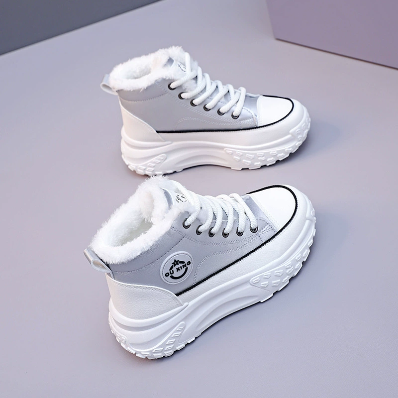 High warm shoes, winter keep warm boots platform