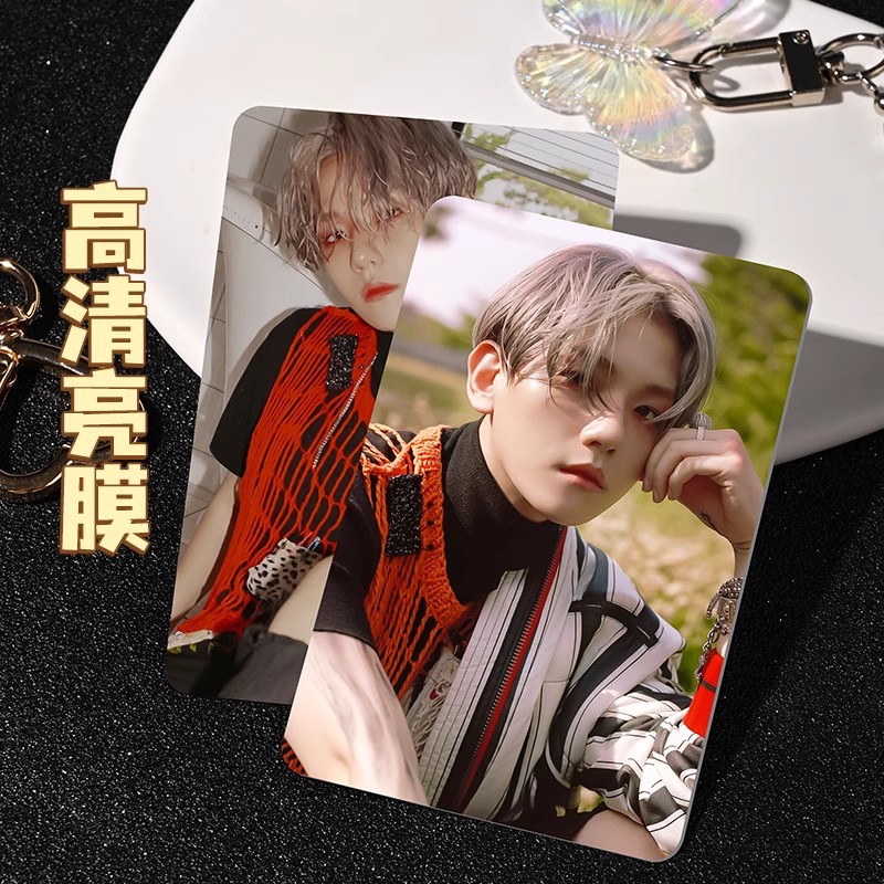 明星二次元周边镭射小卡定/做珠光触感膜追星应援明信片专辑卡