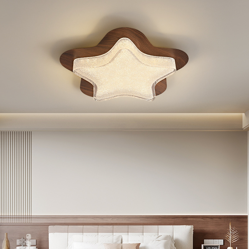 Lámpara de techo de protección ocular para niños de alta gama de estilo francés diseñador 2025 nueva lámpara de habitación de dormitorio estrella