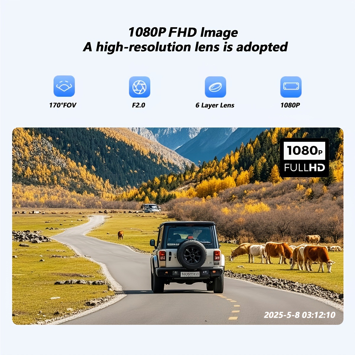 Panoramic four-camera dashcam with high-definition night vision for front, rear, left, and right, and reverse camera, factory direct supply at a favorable price