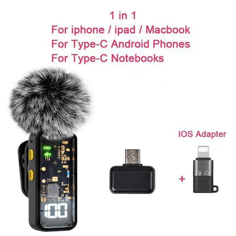 Modo privado transfronterizo L7 micrófono inalámbrico teléfono móvil transmisión en vivo al aire libre reverberación de video reducción de ruido monitoreo Bluetooth collar clip micrófono