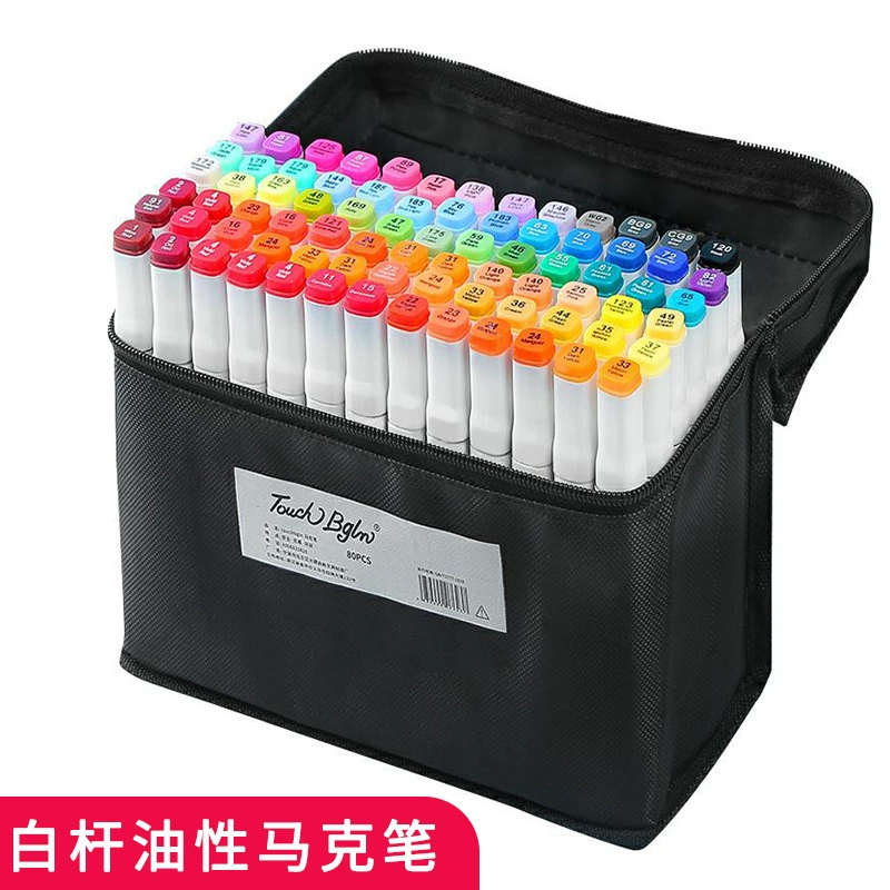 Белый маркер-ручка подходит для двойной маслянистой стирки учеников начальной школы 48 цветов Детская художественная ручка специального цвета оптом