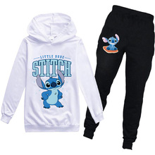 史太迪 anger帽衫 男童女童卫衣+休闲长裤 童装套装 3554