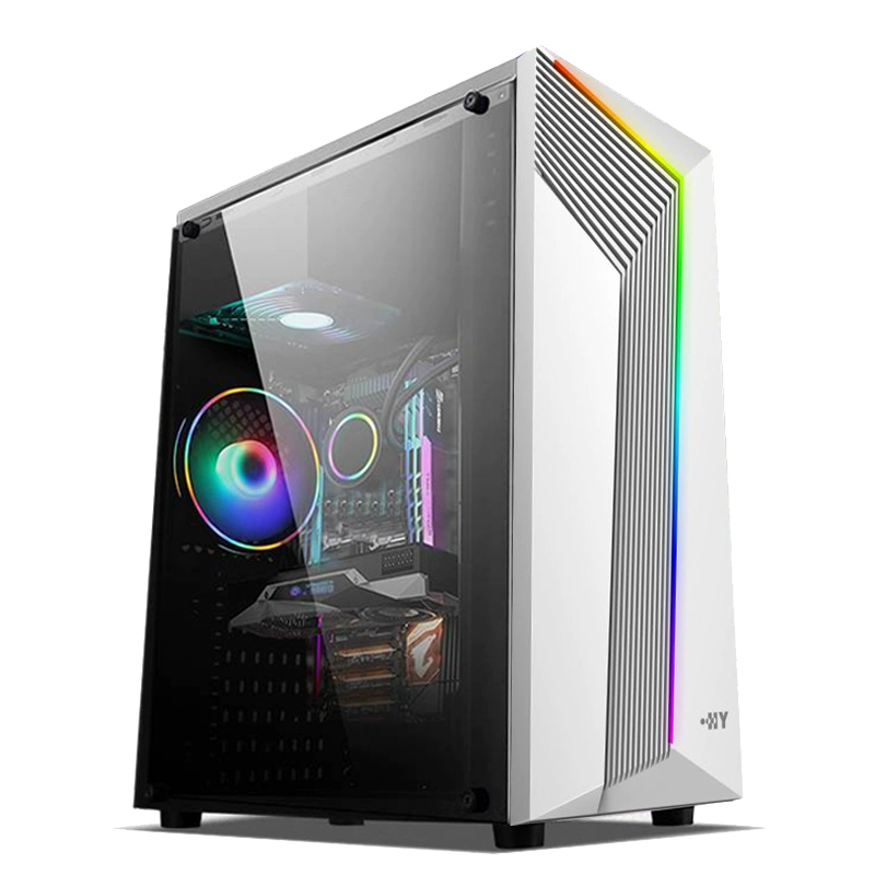 Компьютерный корпус Tianying для настольного ПК, полностью прозрачная ATX платформа, материнская плата, набор питания, DIY корпус белый