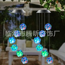 新款太阳能风铃灯 七彩变色庭院民宿挂灯花园蜂鸟 LED圣诞蝴蝶灯