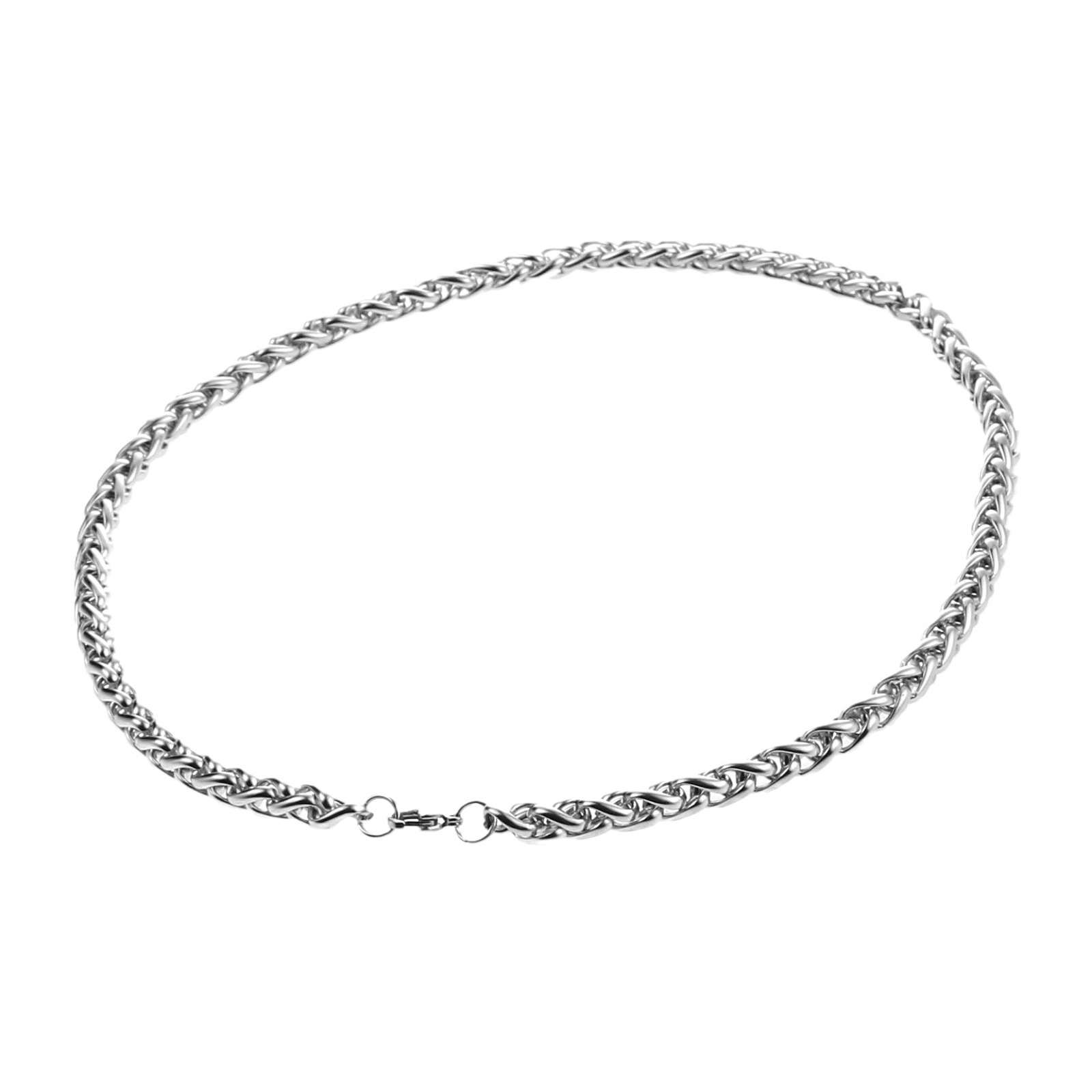 Cadena de hueso de dragón de acero inoxidable Cadena de cesta grande Cadena de titanio de acero cuadrado perla giro collar impermeable hombres hip hop punk estilo