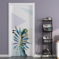 Cross-border self-adhesive waterproof wood grain decorative renovation 90cm wide 2.1 meters whole wood door wardrobe cabinet sticker