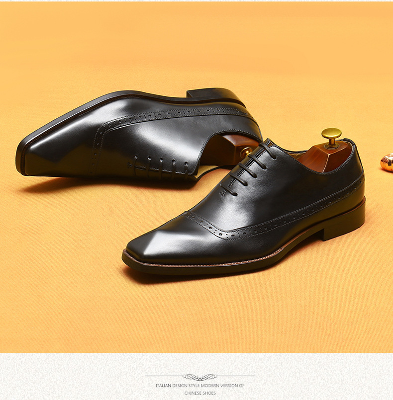 Cross-border E-Commerce Foreign Trade Leather Shoes men's Leather British Brock Carved Business Dress Oxford Shoes men shoe_vogvips.com