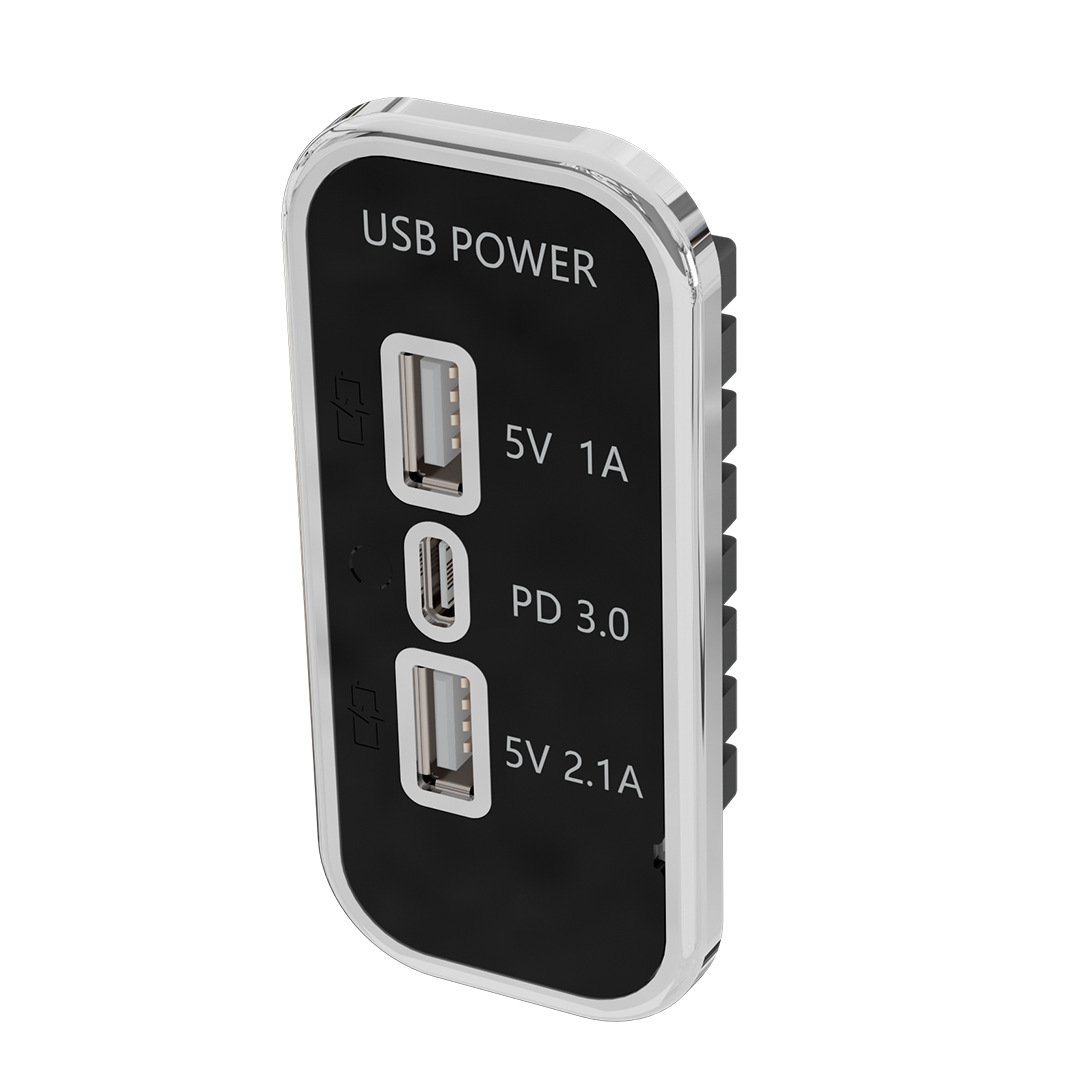 12 24V motorcycle phone charger USB+Type-C car RV vehicle-mounted charger modified car charger