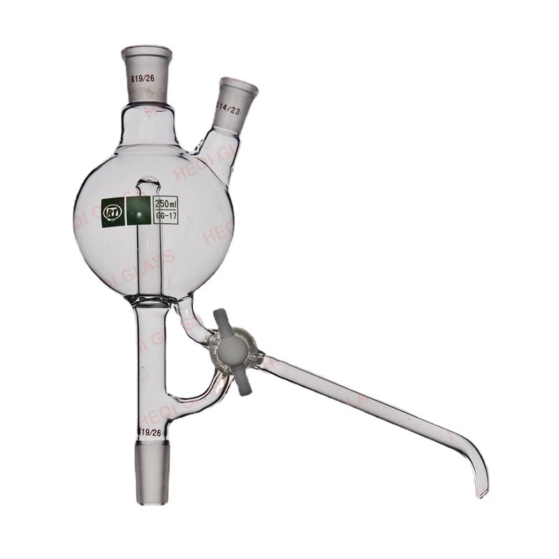 Shanghai Heqi силовой производитель высокий боросиликат 3.3 головка дистилляции растворителей одиночная дверь из ПТФЭ стандартный порт 250-1000 мл