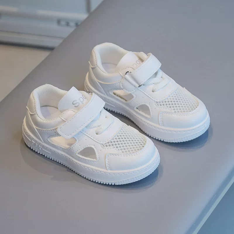 Children's Sports Sneakers (boys), White Soft-Sole Casual Shoes, Sizes 21–38 (14–22.5 cm)