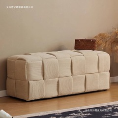 玄关软包换鞋凳家用门口沙发凳高级感长条凳网红试衣间凳子化妆凳