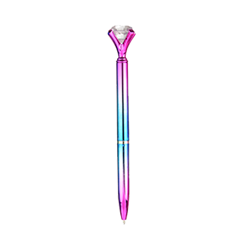 Pluma de diamante creativa personalizada de textura metálica pluma de bola logotipo imprimible bolígrafo de firma de bolígrafo publicitario de regalo para estudiantes
