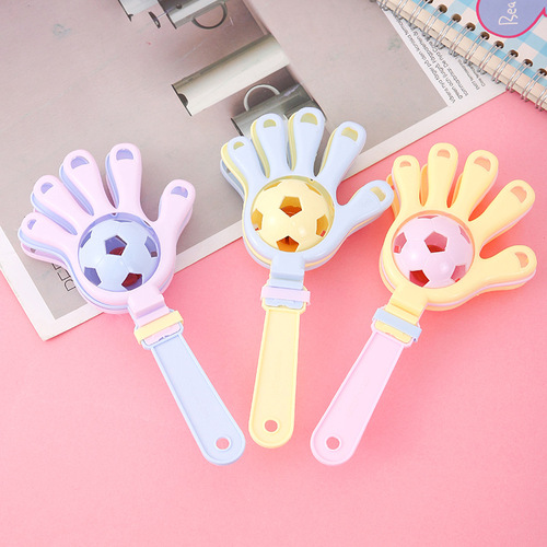 Children's early education enlightenment musical instrument, parent-child hand-clap football rattle, fun push gift to coax baby, small toy gift