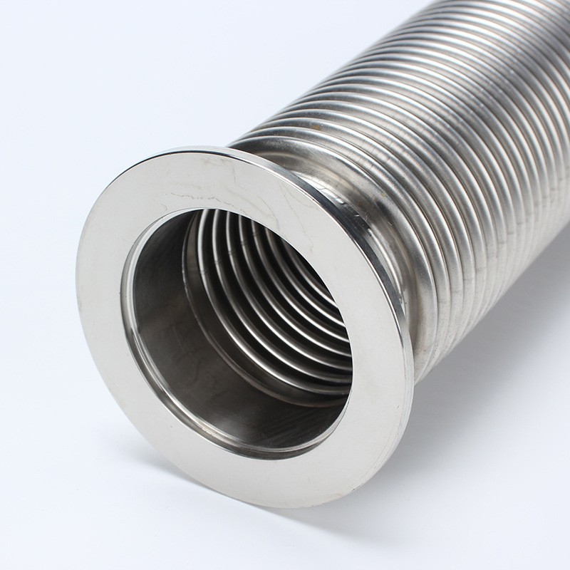 304不锈钢法兰金属软管蒸汽管高温高压波纹管防爆编织金属软连接