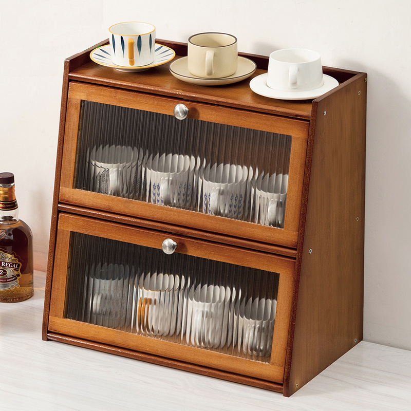 유리잔을 보관할 수 있는 컵 선반, 방진 보관함, 사무실, 거실, 주방 테이블 위 보관함
