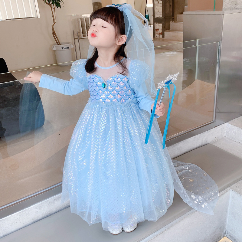 Special Offer Mermaid Princess Dress for Girls, Spring Dress for Children, Long-Sleeved Mid-Length Puffy Mesh Skirt for Spring and Autumn Special Offer Mermaid Princess Dress for Girls, Spring Dress for Children, Long-Sleeved Mid-Length Puffy Mesh Skirt for Spring and Autumn