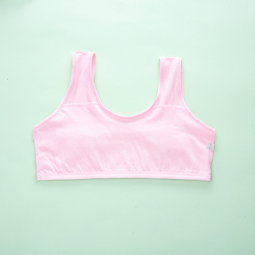 Girls' vest developmental underwear for primary and middle school students, 11-12 years old, cotton bra with cartoon designs for older girls