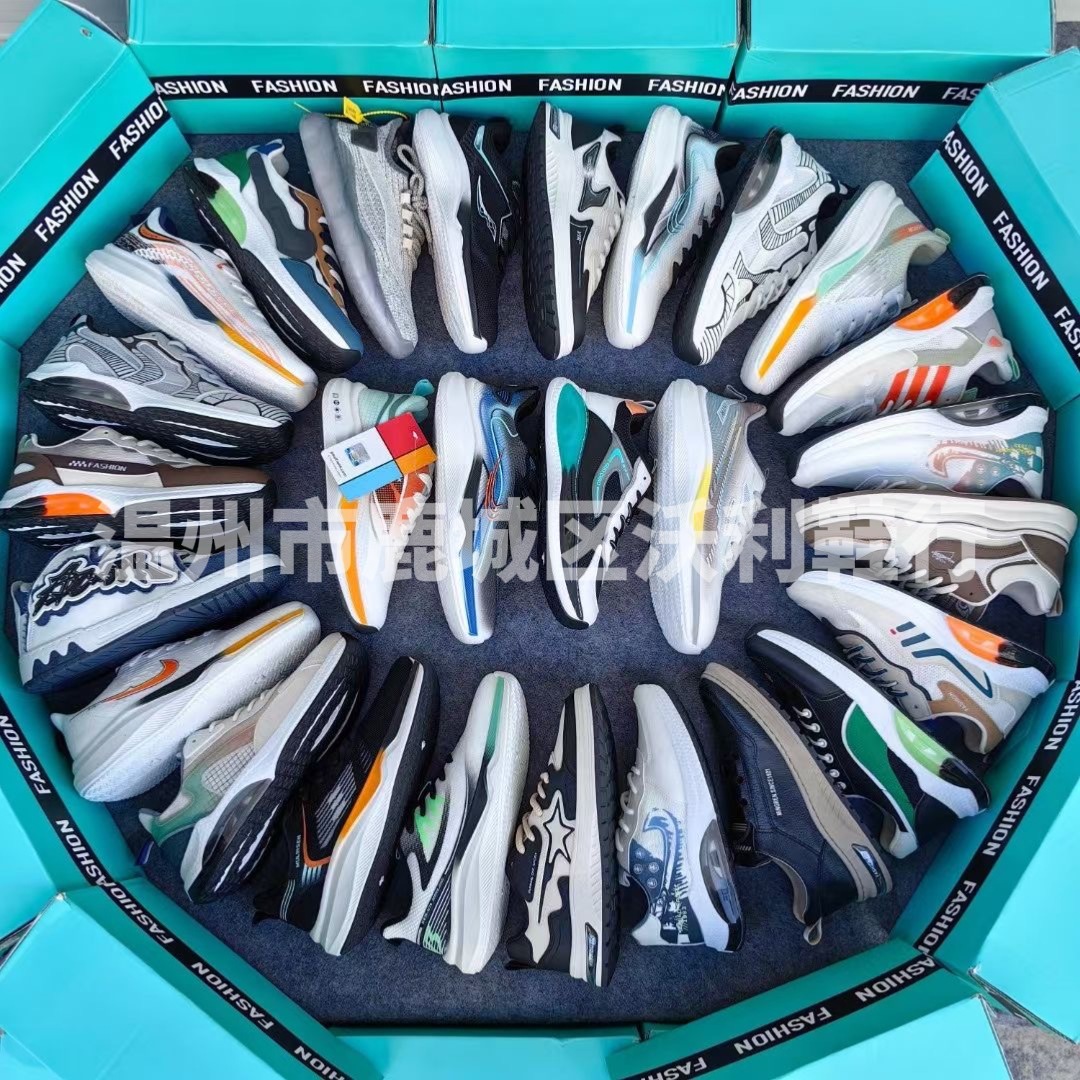 Fujian Wholesale Men's Shoes, Assorted Styles, Discontinued Sizes, Stock Shoes, Casual Running Shoes, Export Bulk Live-Stream Shoes, Sports Shoes
