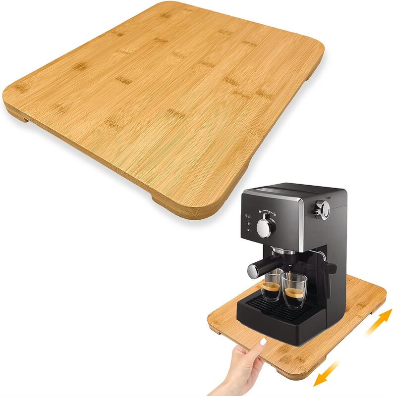Foreign Trade Solid Wood Coffee Machine Mobile Tray Rack Mixer Countertop Mobile Slider Kitchen Appliances Mobile Auxiliary Board