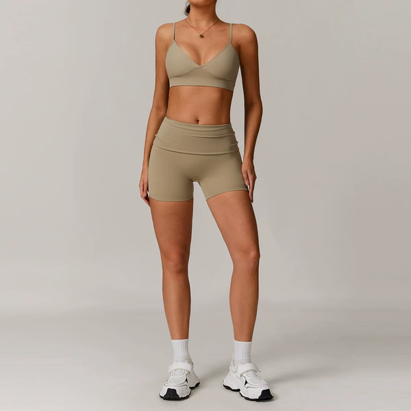 8998 bra + 8998 shorts dark khaki