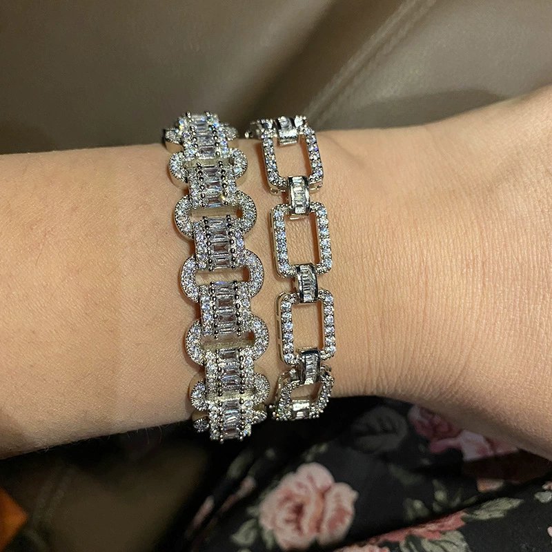 Chain, bracelet, jewelry, zirconium, high-quality style
