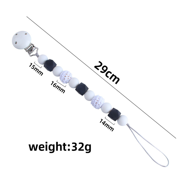 DIY bebé suministros Hemu chupete clip juguete de silicona chupete cadena bebé molar mordedor chupete cadena anti-perdida cadena