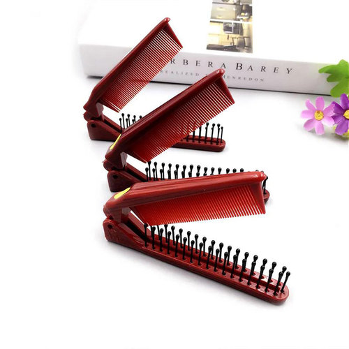 Folding comb, household hair braiding, children's and students' split comb, mirror, men's and women's straight curly hair, dense tooth comb, massage, anti-static