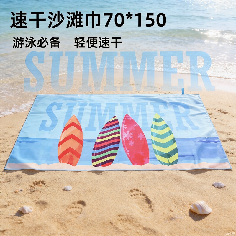 Quick-Drying Beach Towel, Double-Sided Velvet, Adult Swimming Beach Towel, Good Water Absorption, Large Digital Printed Bath Towel for Seaside Vacation Travel Quick-Drying Beach Towel, Double-Sided Velvet, Adult Swimming Beach Towel, Good Water Absorption, Large Digital Printed Bath Towel for Seaside Vacation Travel