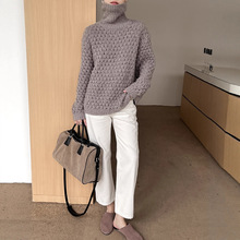 初打十三行冬新款显瘦休闲九分烟管裤加绒白色直筒牛仔裤女NB9139