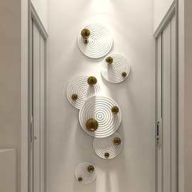 北欧装饰画酒店立体画走廊壁画轻奢玄关挂画时尚组合极简黑白浮雕