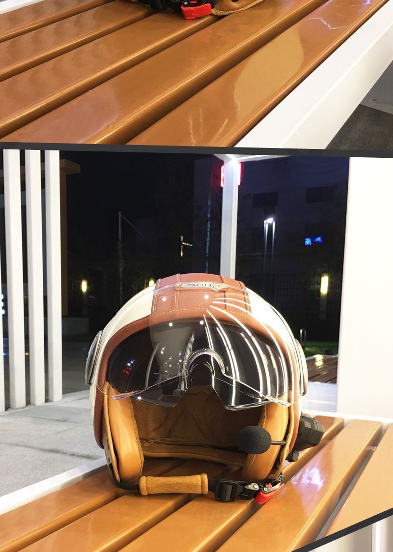 3C Electric Motorcycle Smart Bluetooth Helmet - Retro, Warm, Half/3/4 Helmet