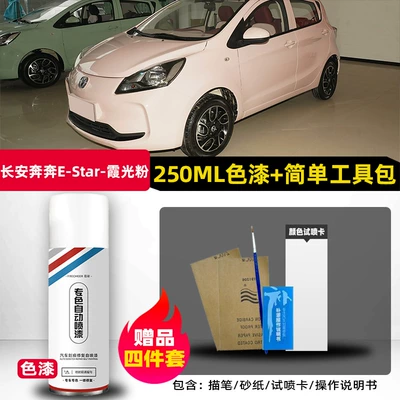 white and field green | Avtomobil boya qələmləri - changan-benben-sunlight-pink-single-bottle-spray-paint-includes-brush-sandpaper