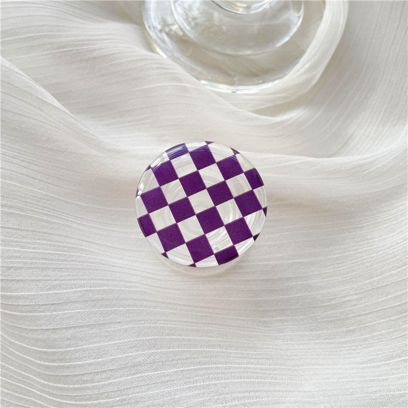 D4 紫色格纹