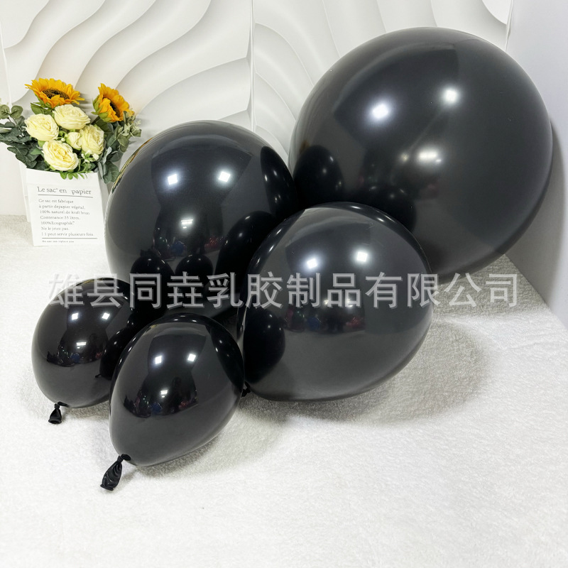 Globo de látex mate 5 pulgadas 10 pulgadas 12 pulgadas 18 pulgadas engrosada globo de decoración de fiesta de látex negro mate