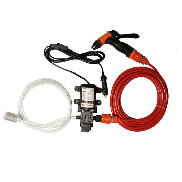 Factory supply 12V car car washer electric high pressure portable water pump all copper household car wash tool water gun